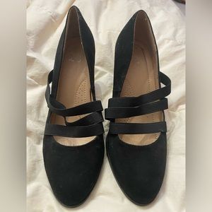 Black heels with straps